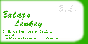 balazs lenkey business card